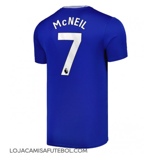 Camisa de Futebol Everton Dwight McNeil #7 Equipamento Principal 2024-25 Manga Curta